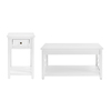 Alaterre Furniture 36 W, 22 L, 18 H, Pine with Composite Wood Top, White ANCT0114WH